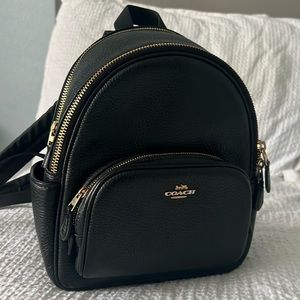 Coach mini court black backpack